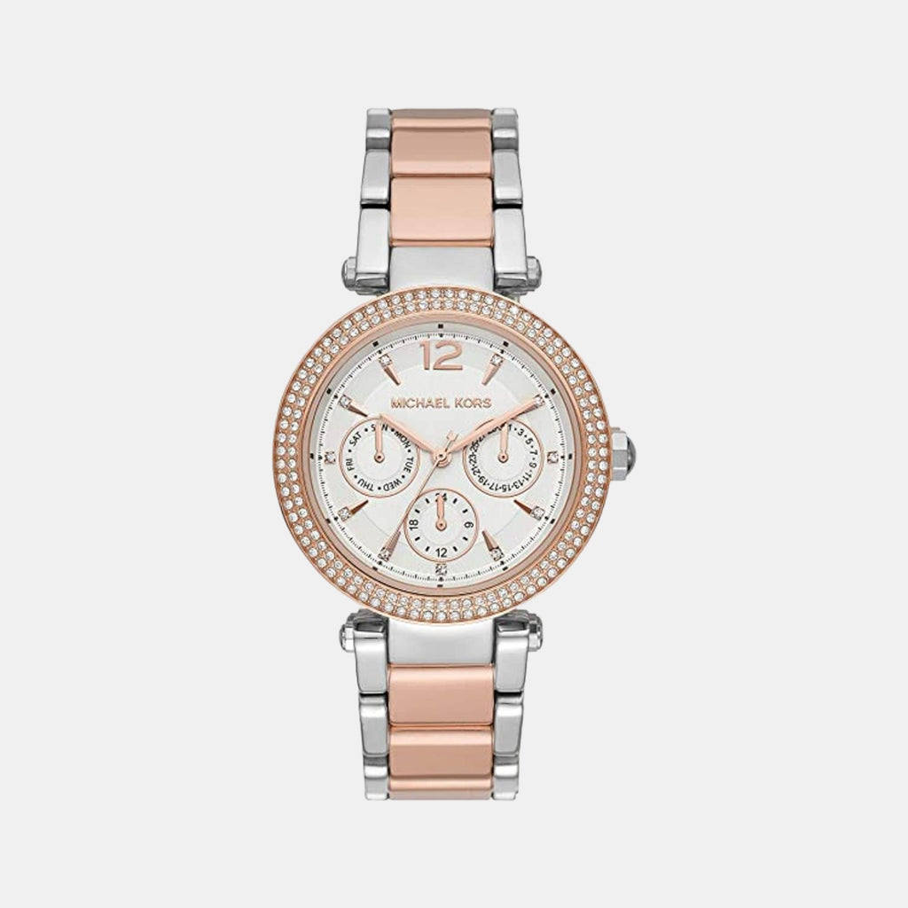 Michael Kors Round White Chronograph watch