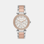 Michael Kors Round White Chronograph watch