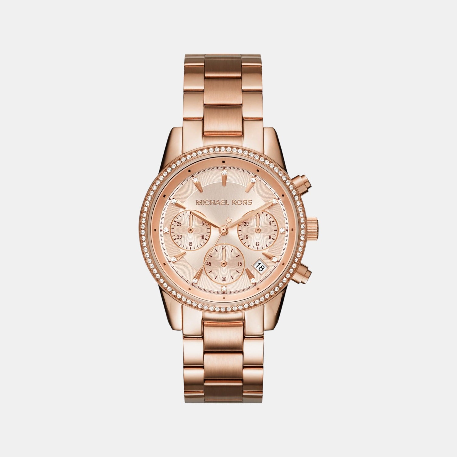 Michael Kors Round Rose Gold Chronograph watch