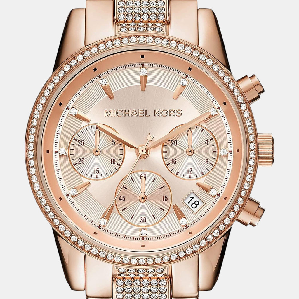 Michael Kors Women Round Rose Gold watch