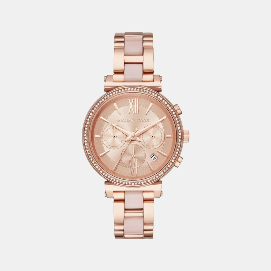 Michael Kors Round Rose Gold Chronograph watch