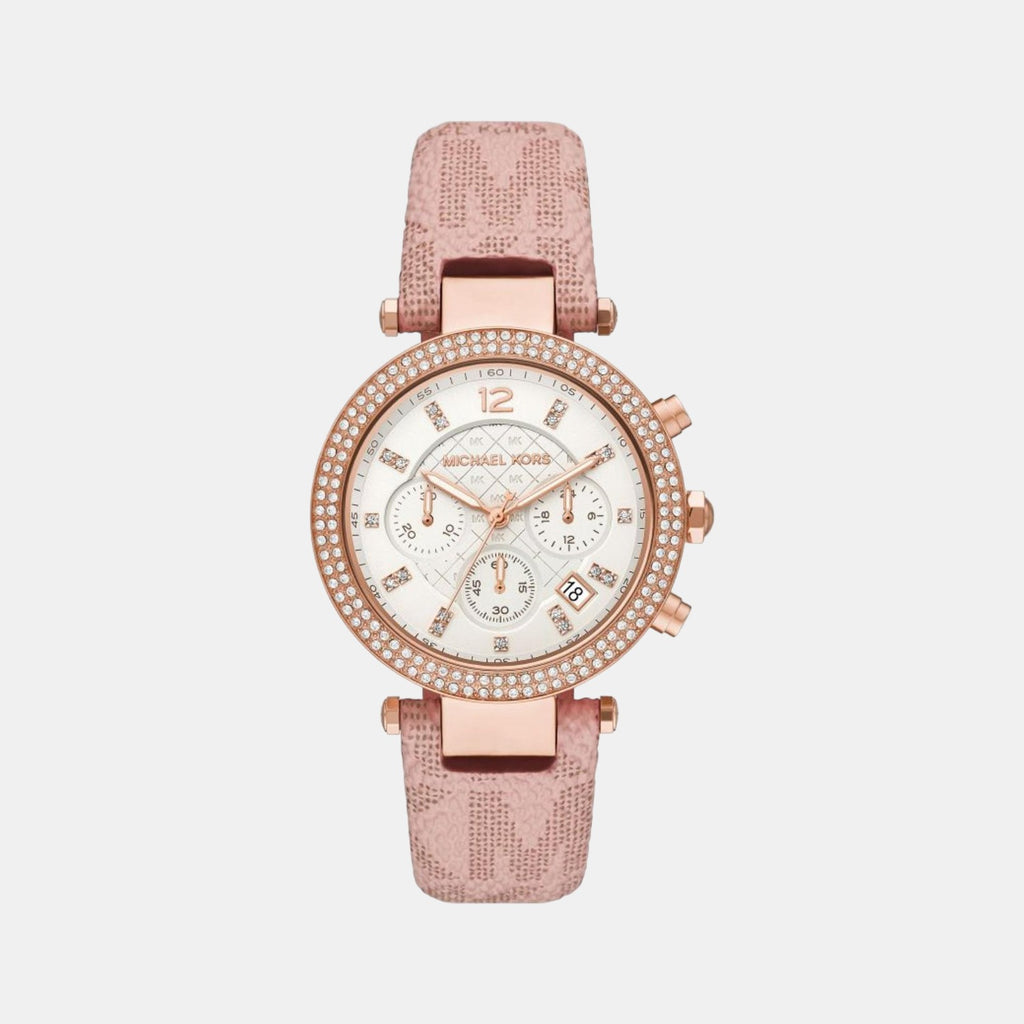 Michael Kors Round White Chronograph watch