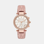 Michael Kors Round White Chronograph watch