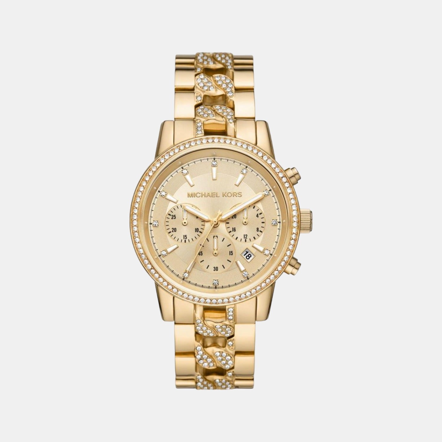 Michael Kors Female Gold Quartz Stainless Steel Chronograph Watch