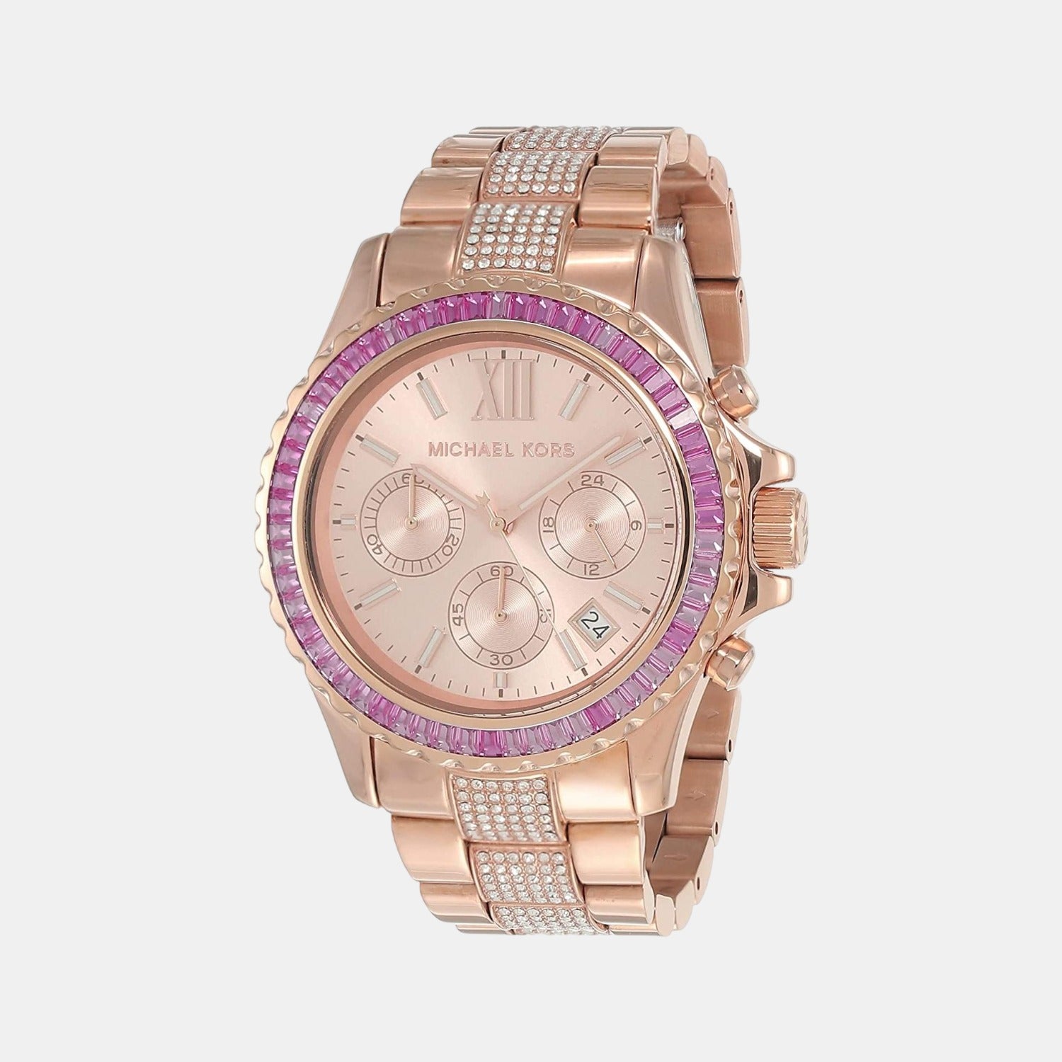 Michael kors discount hot pink watch