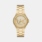 Female Gold Analog Stainless Steel Watch MK7229