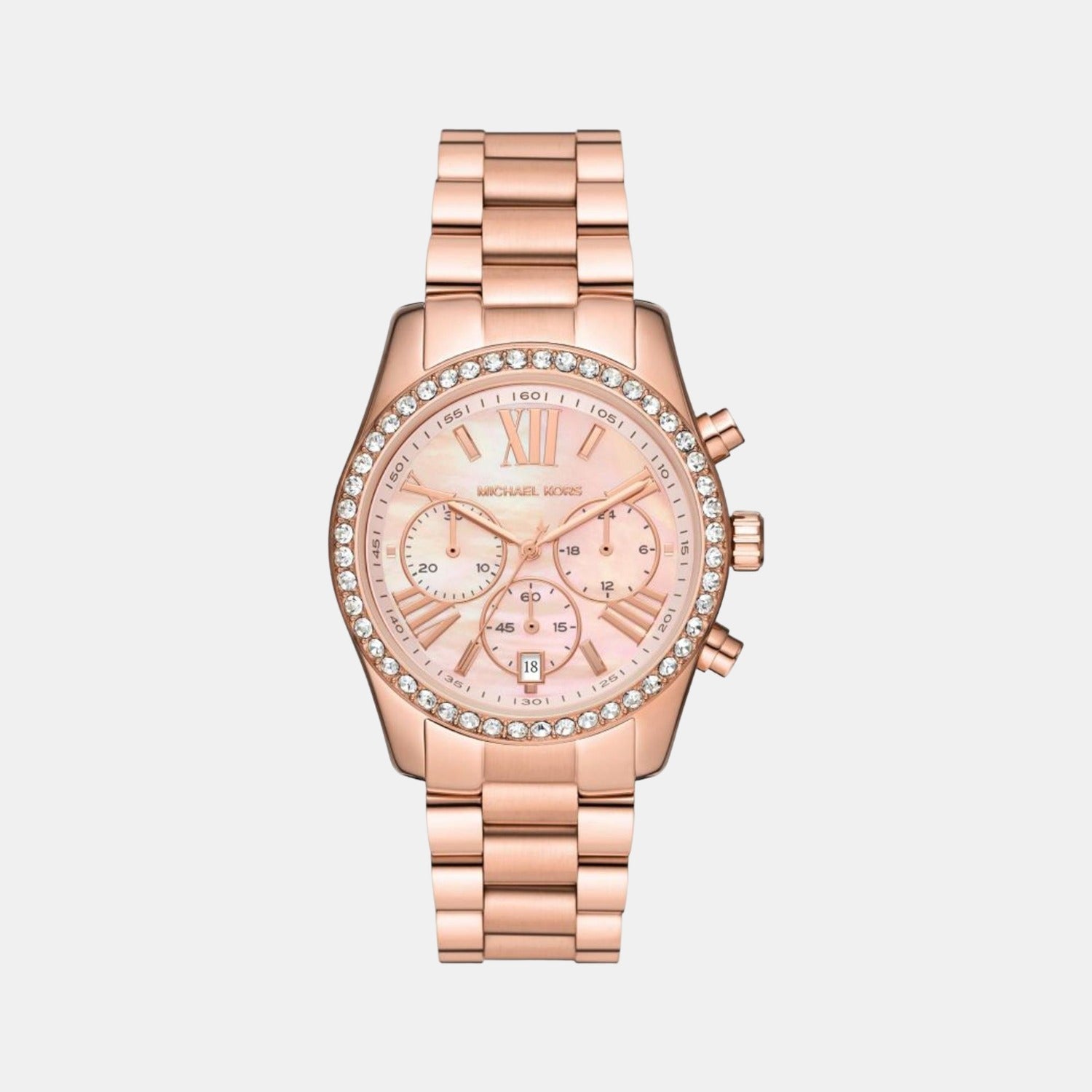Michael Kors Lexington Women Quartz Pink Dial Chronograph