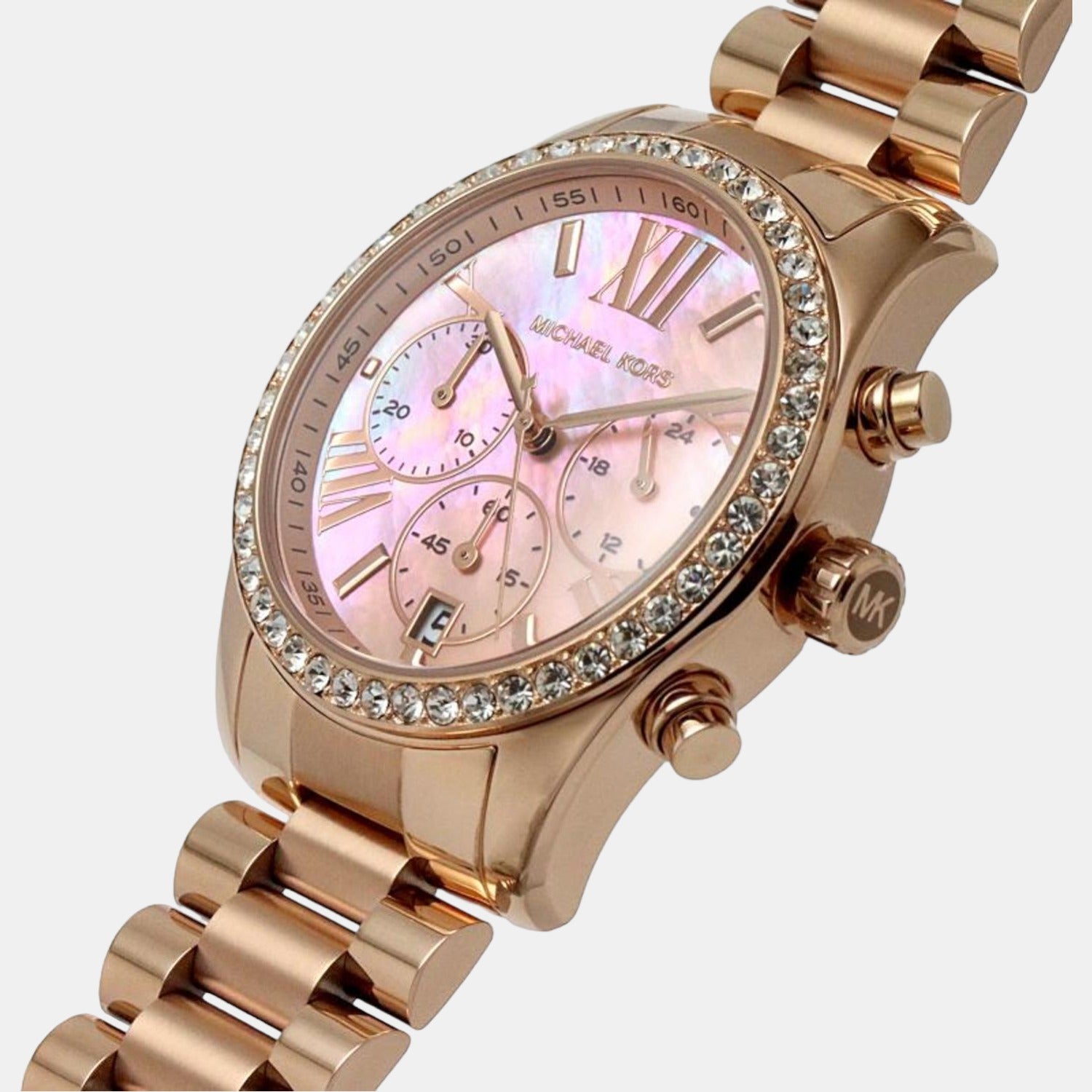 Buy MICHAEL KORS Womens Mini Bradshaw Rose Gold Dial Stainless Steel  Chronograph Watch - MK5799I | Shoppers Stop