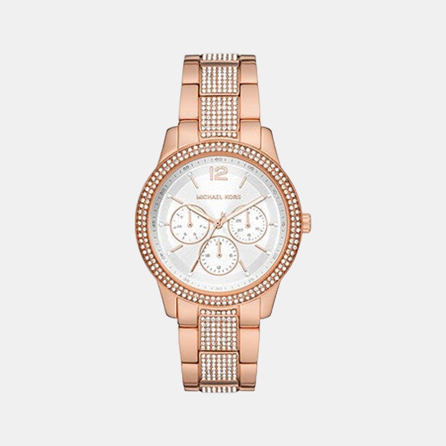 Gold and white michael kors watch best sale