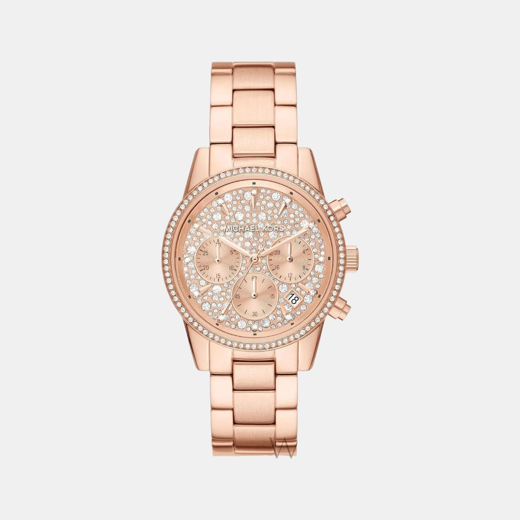 Michael Kors Round Rose Gold Chronograph watch