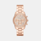 Michael Kors Round Rose Gold Chronograph watch