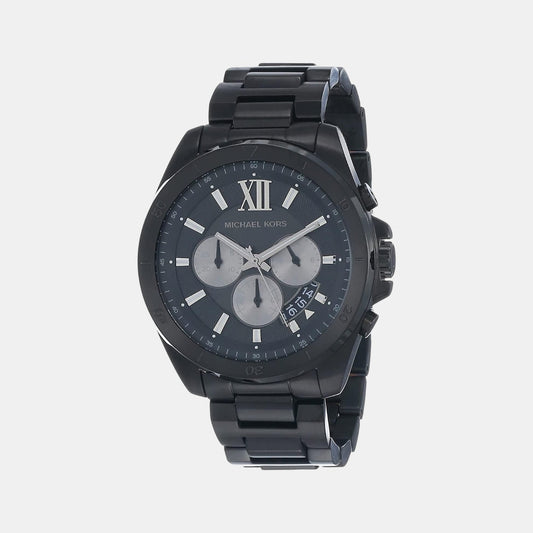 Male Black Stainless Steel Chronograph Watch MK8858