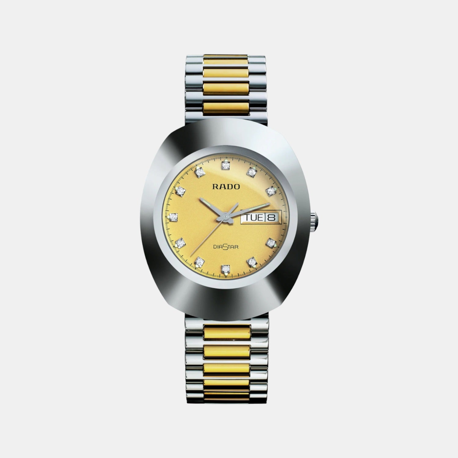 Rado Diastar Men Quartz Yellow Dial Analog Stainless Steel Watch R12391633