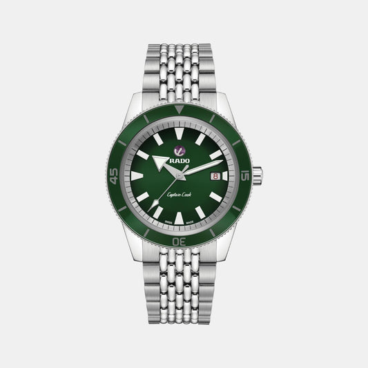 rado-stainless-steel-green-analog-men-watch-r32505313