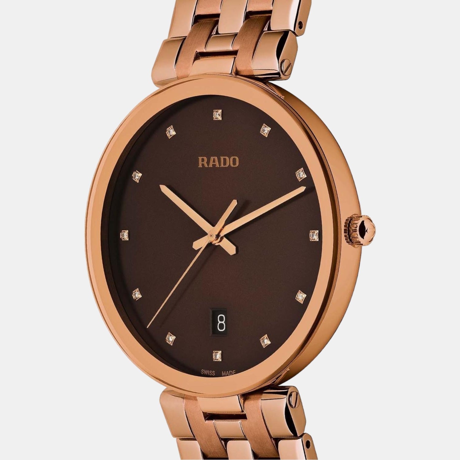 Rado Florence Women Quartz Brown Dial Analog Stainless Steel Watch