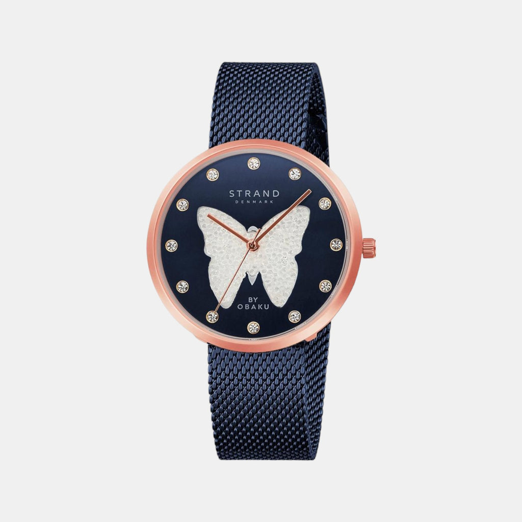Strand Women Quartz Blue Dial Analog Stainless Steel Watch S700LHVLML ...