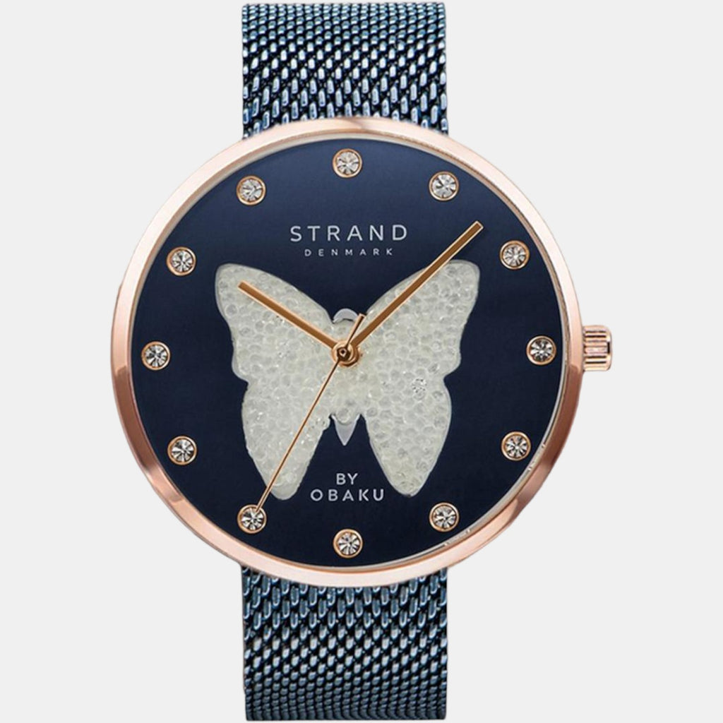 Strand Women Quartz Blue Dial Analog Stainless Steel Watch S700LHVLML ...