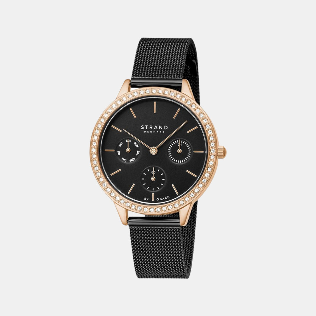Strand Round Black Analog watch