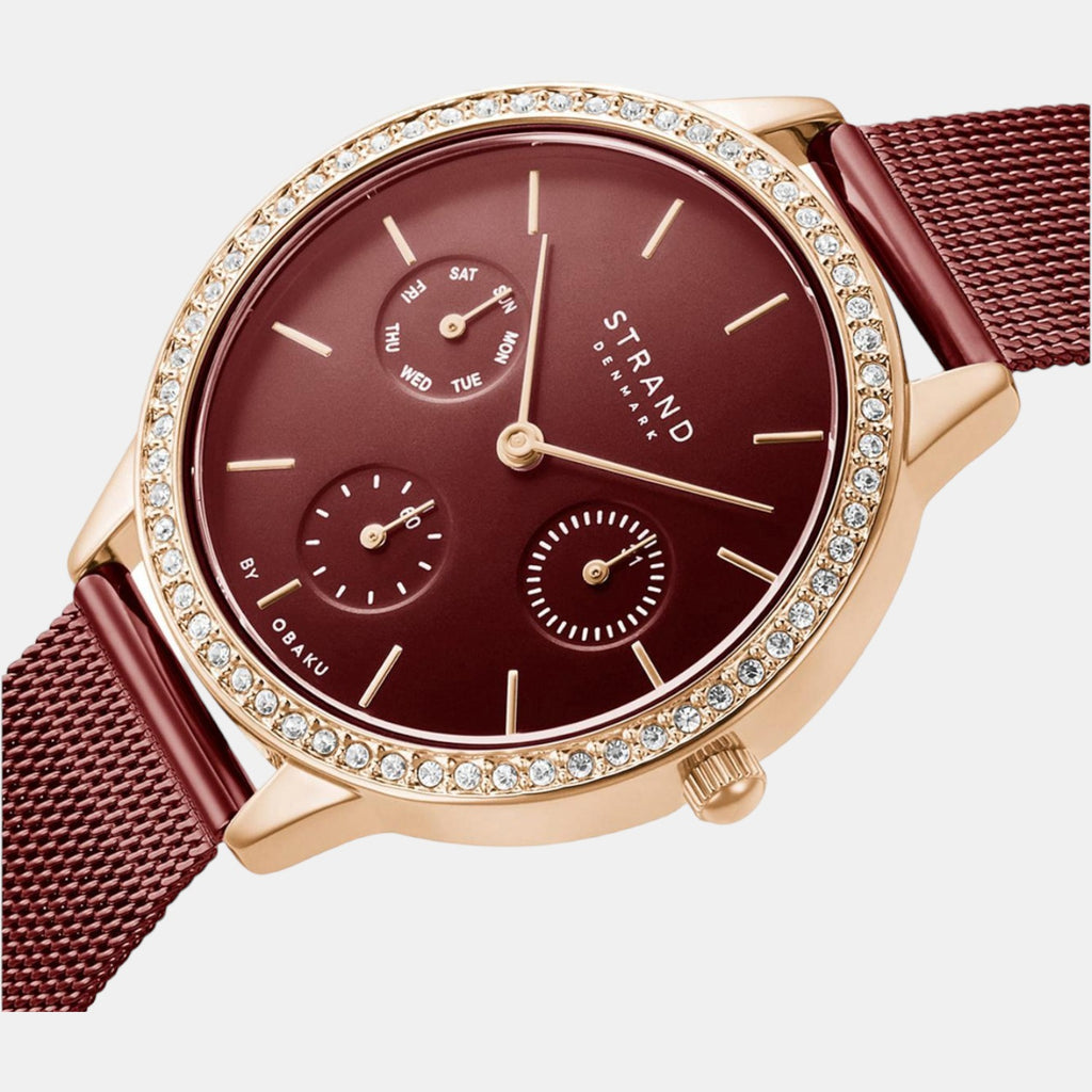 Strand Women Round Brown watch