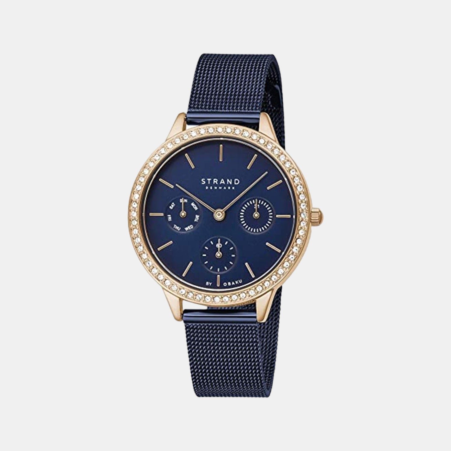Strand Round Blue Analog watch