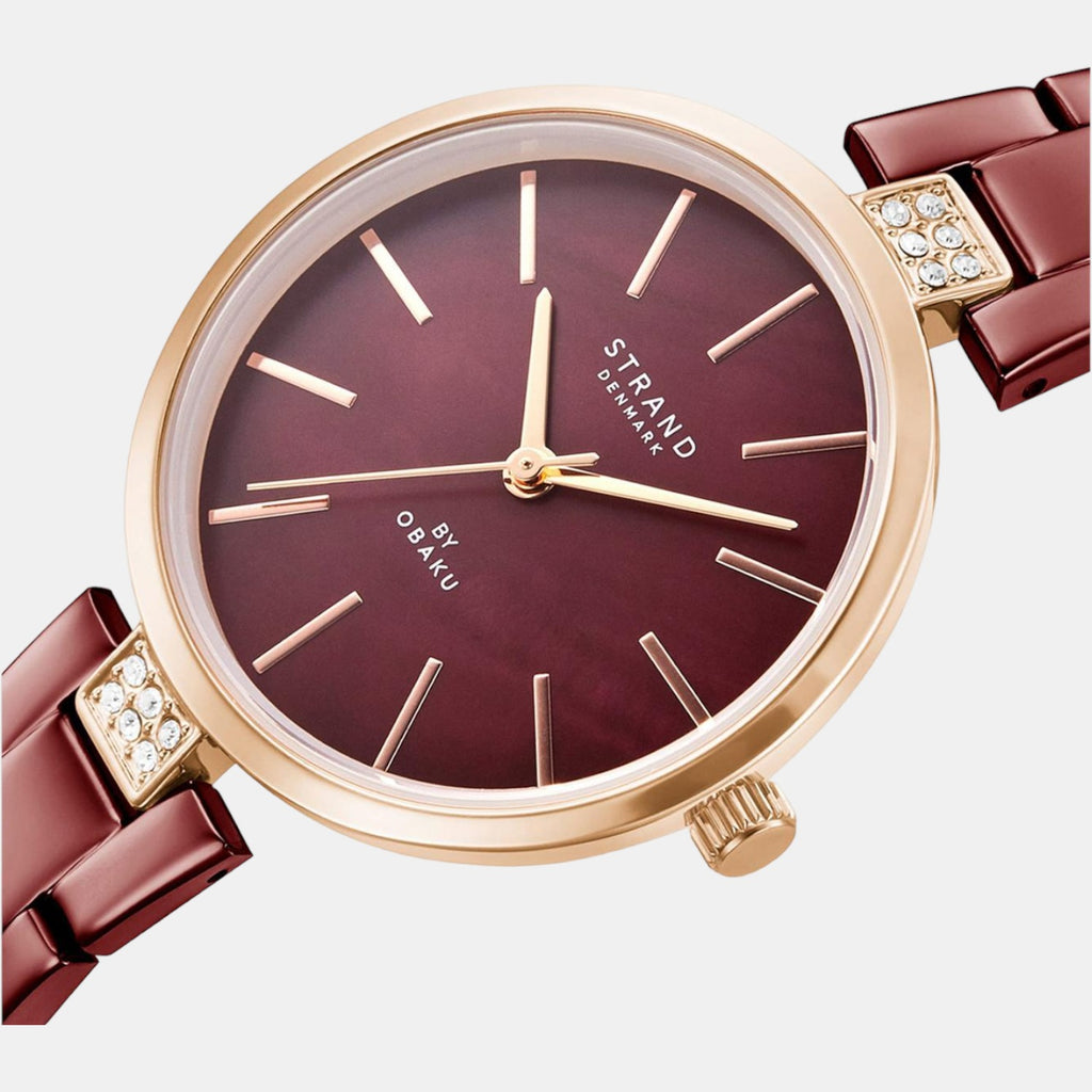 Strand Women Round Brown watch