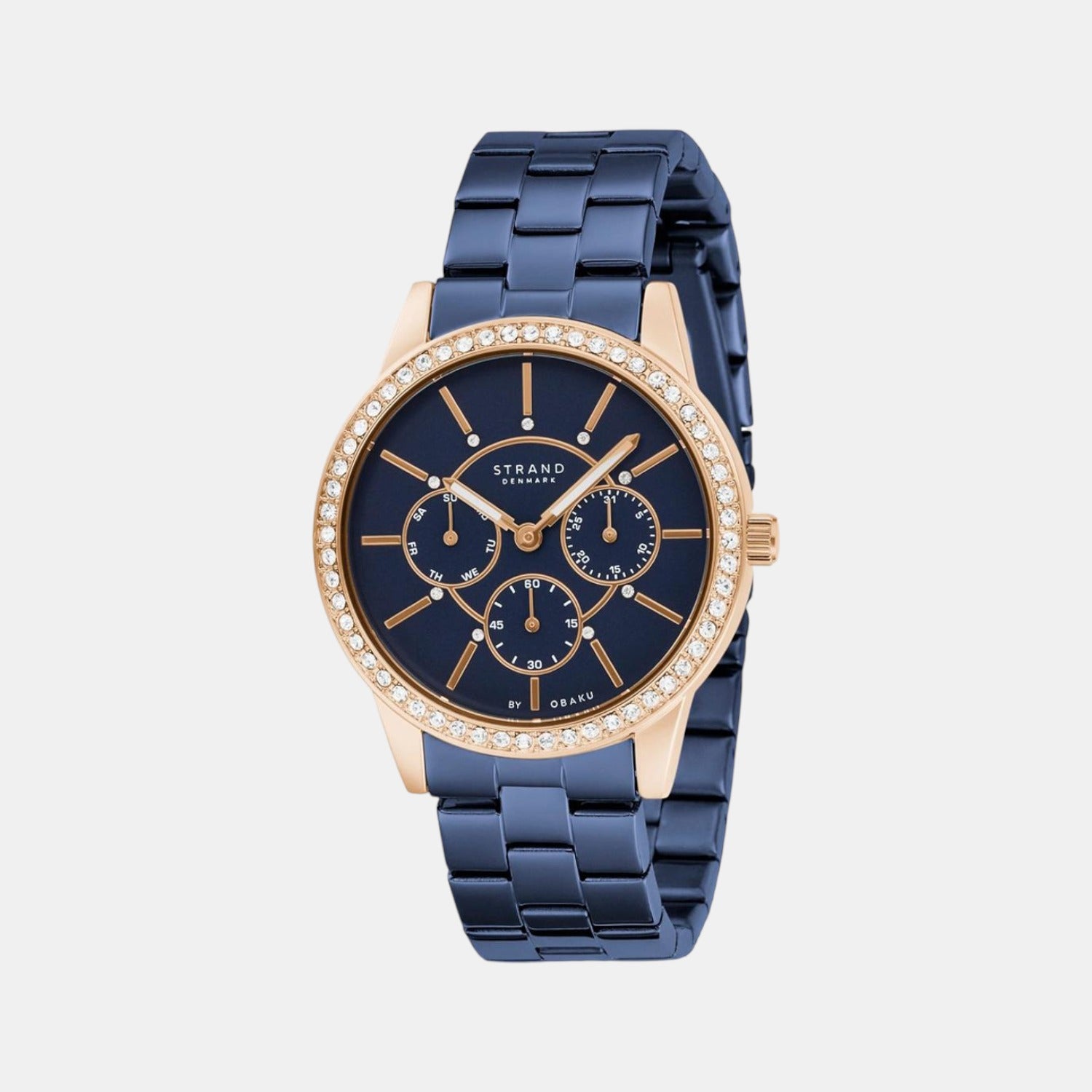 Strand Round Blue Analog watch