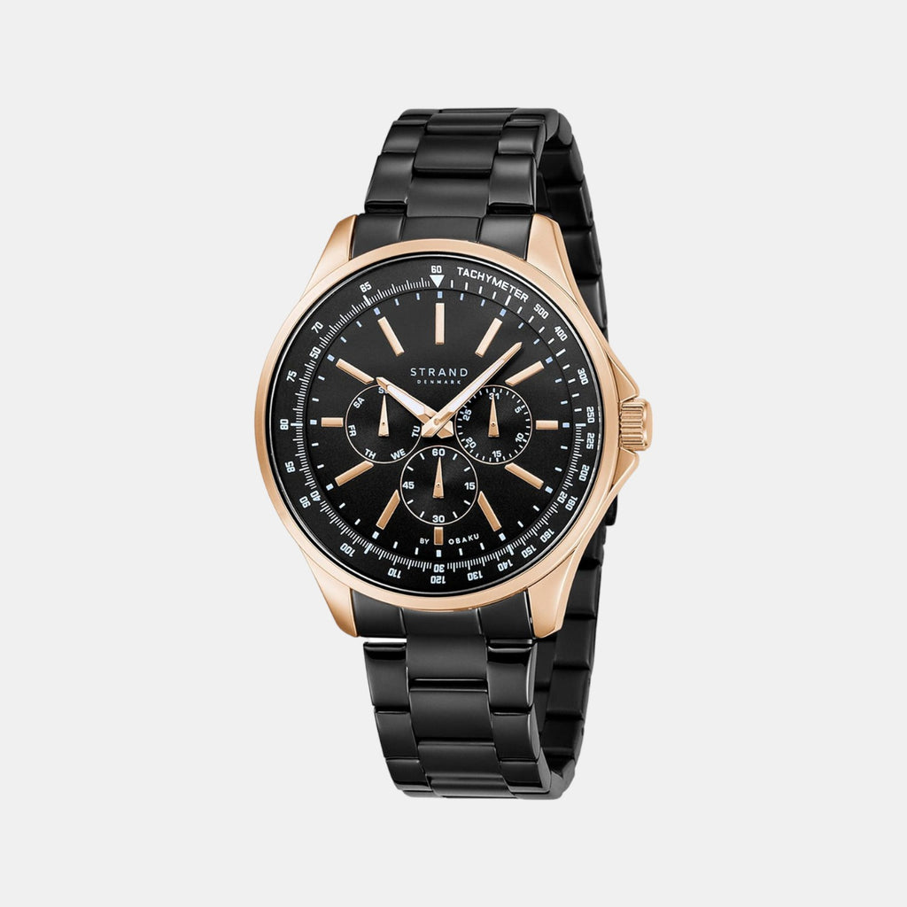 Strand Round Black Analog watch