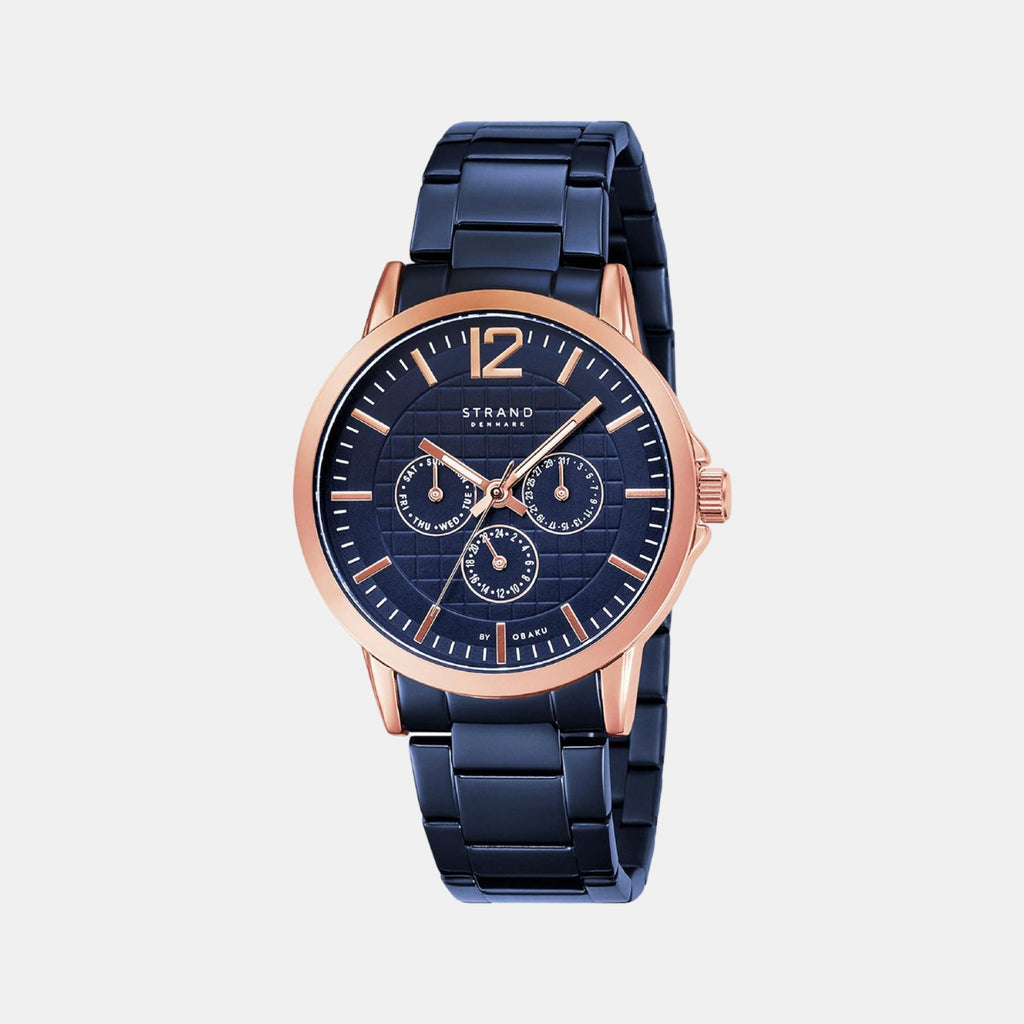 Strand Round Blue Analog watch