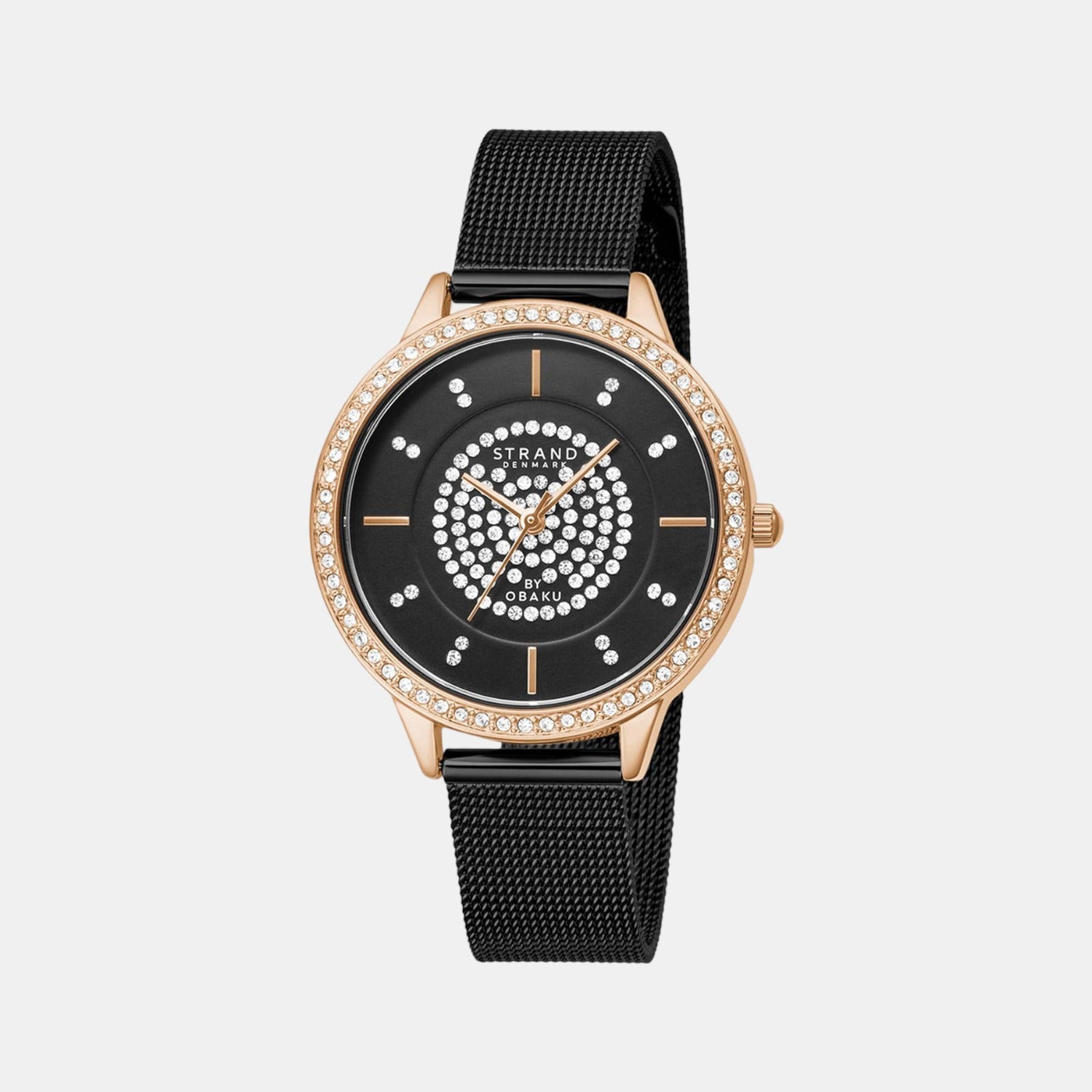Strand Round Black Analog watch