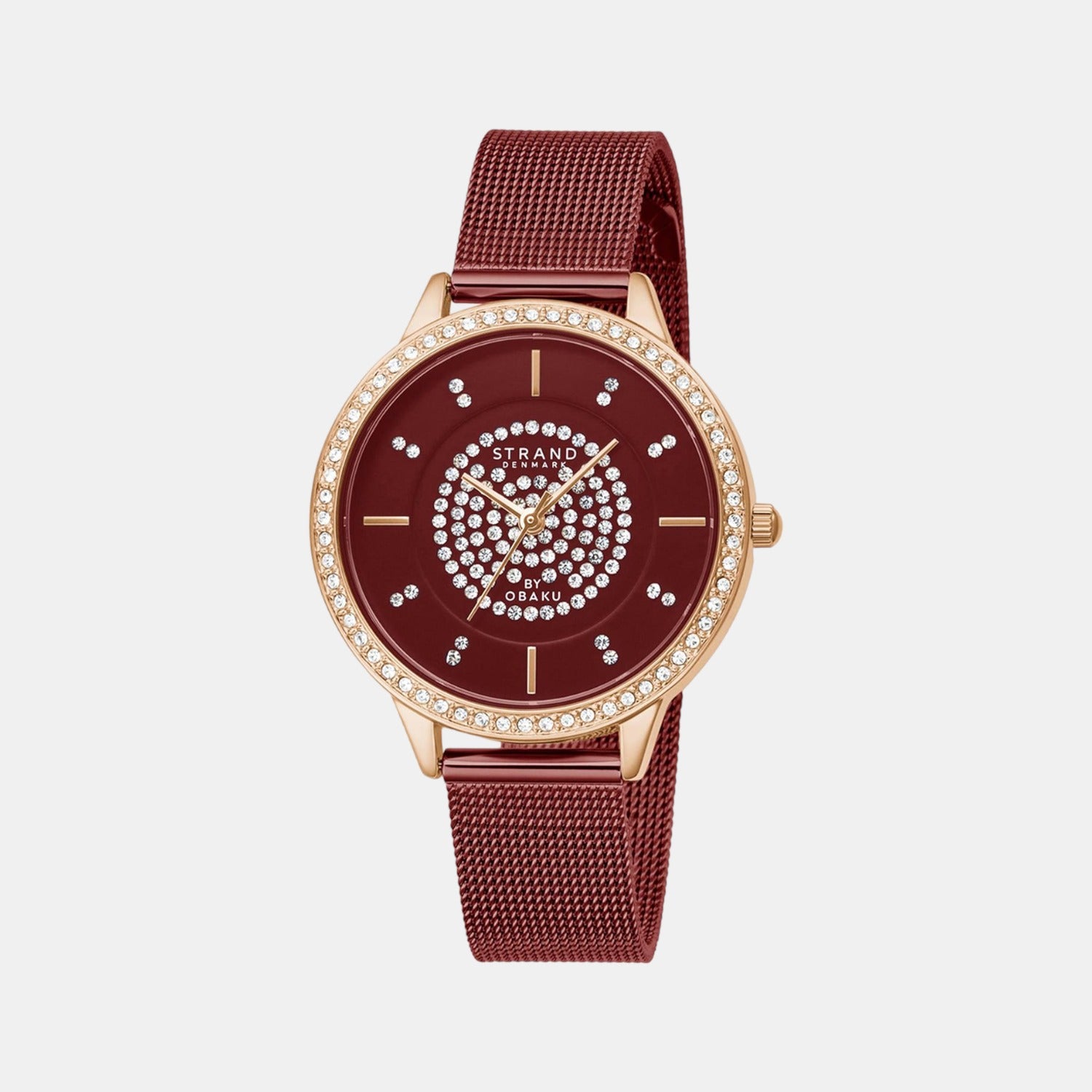 Strand Round Red Analog watch