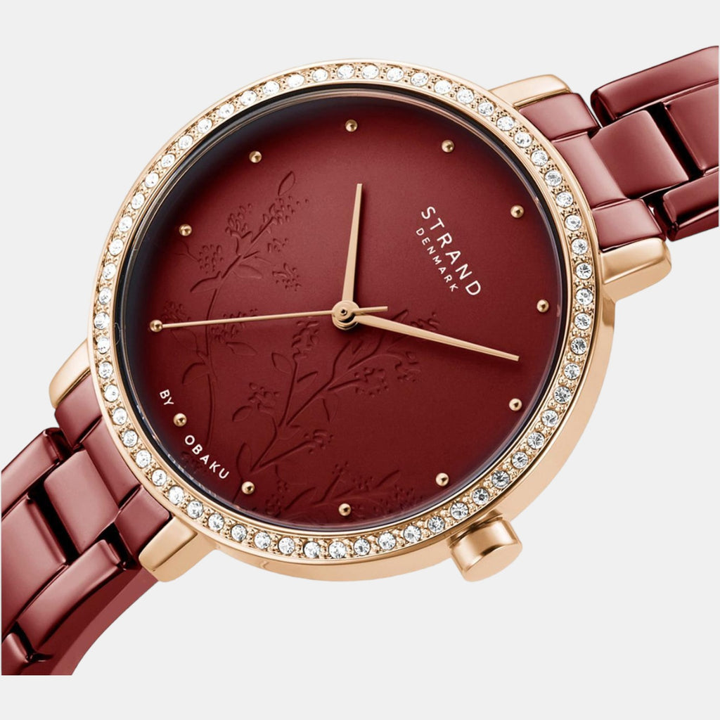 Strand Women Round Red watch
