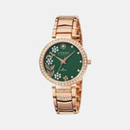 Strand Round Green Analog watch
