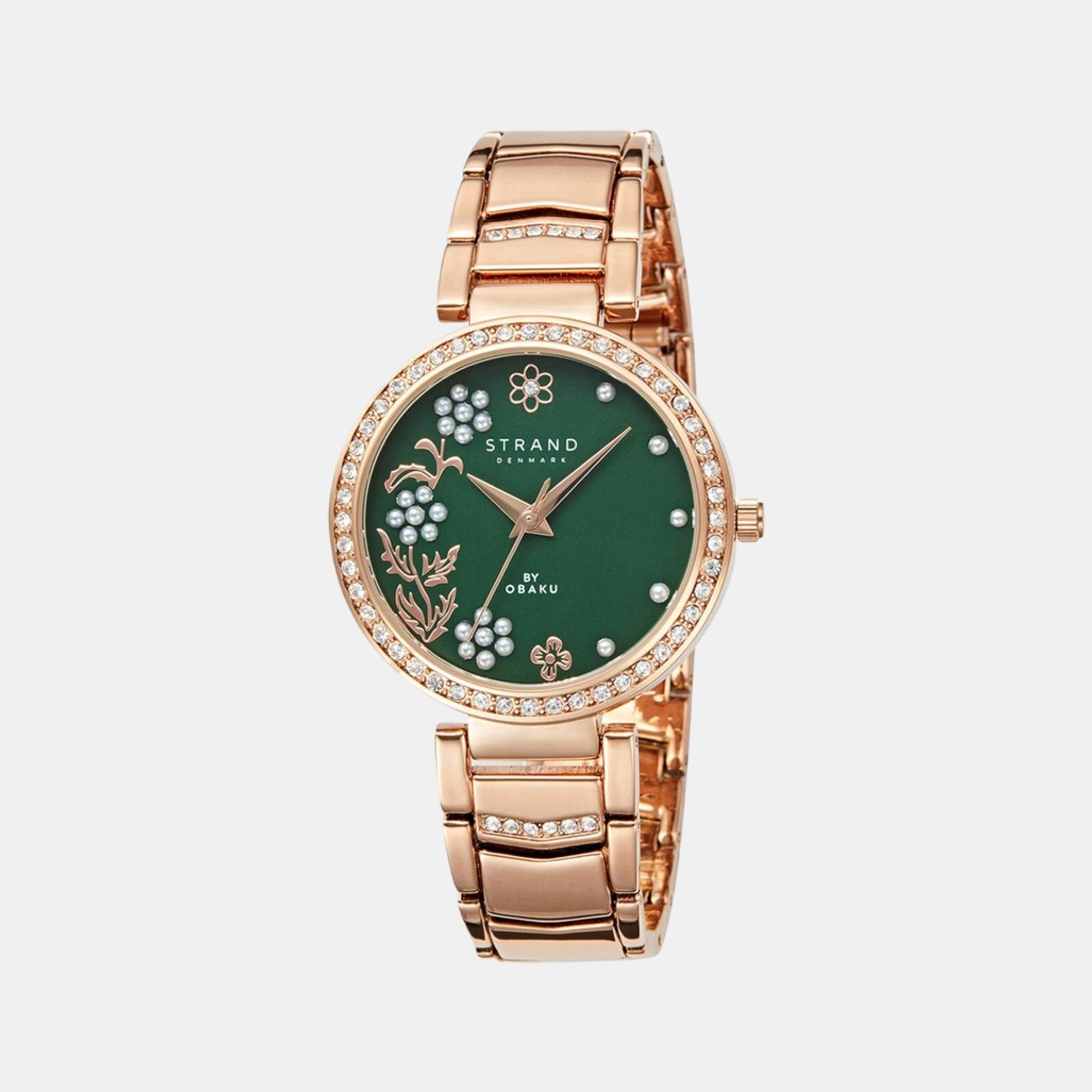 Strand Round Green Analog watch