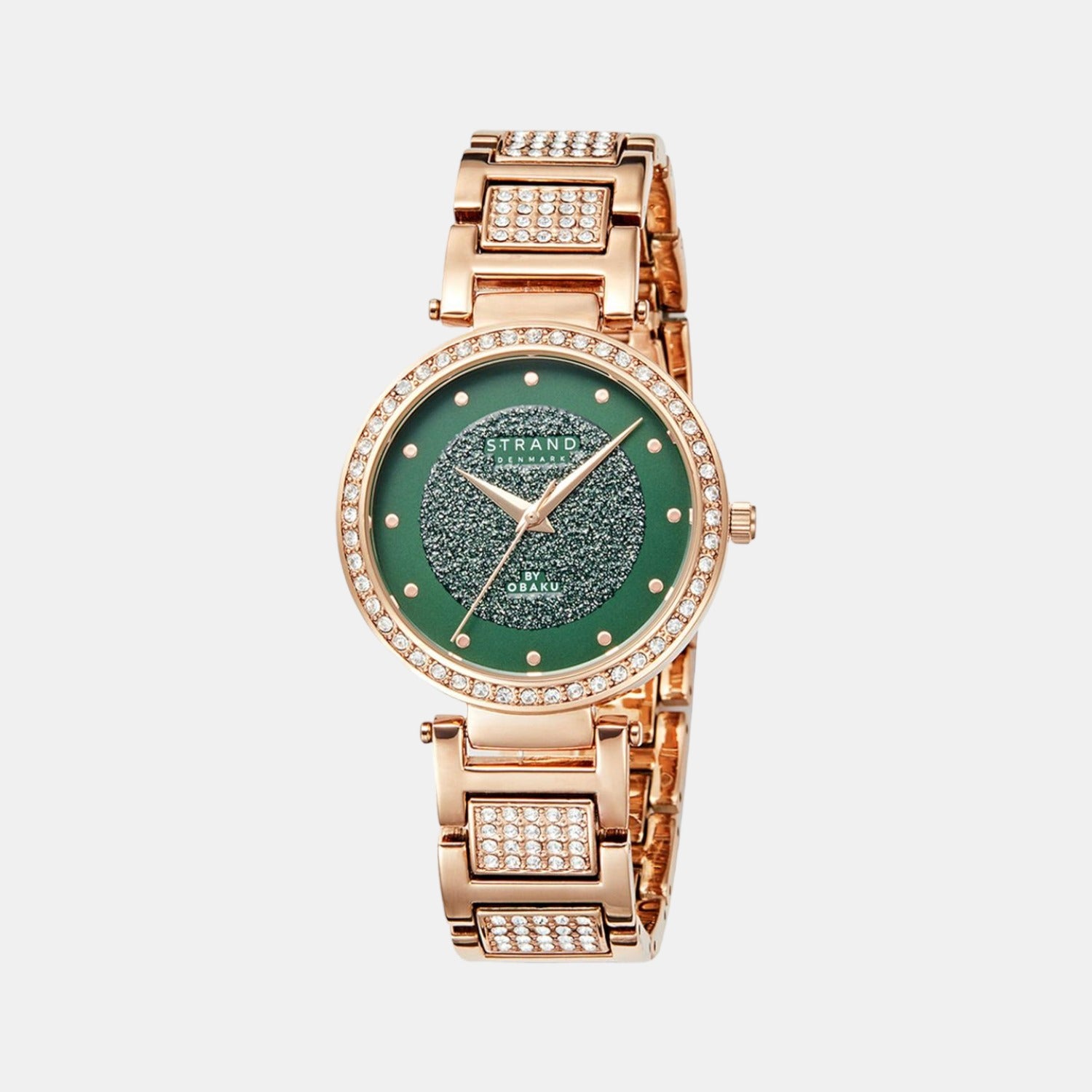 Strand Round Green Analog watch