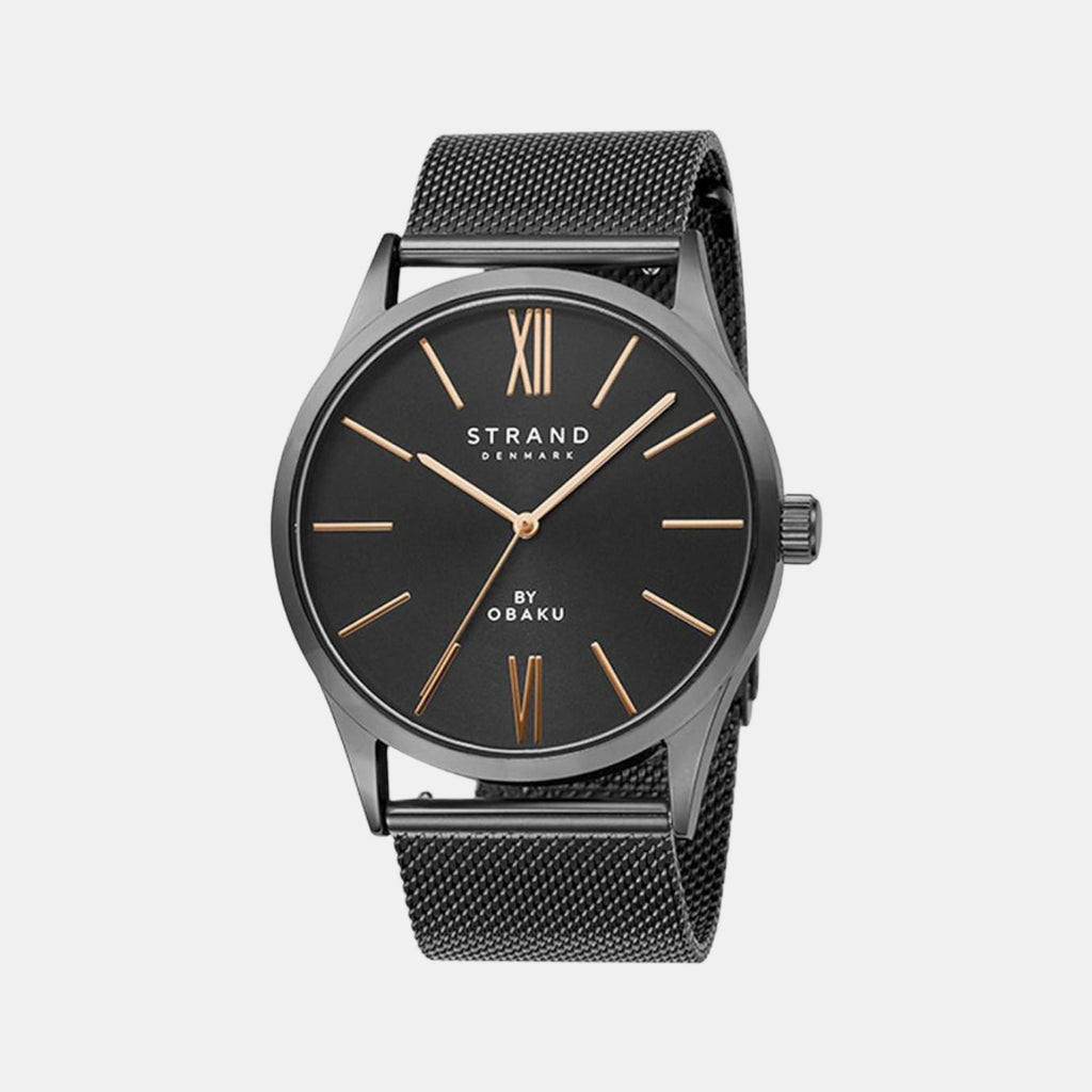 Strand Round Black Analog watch