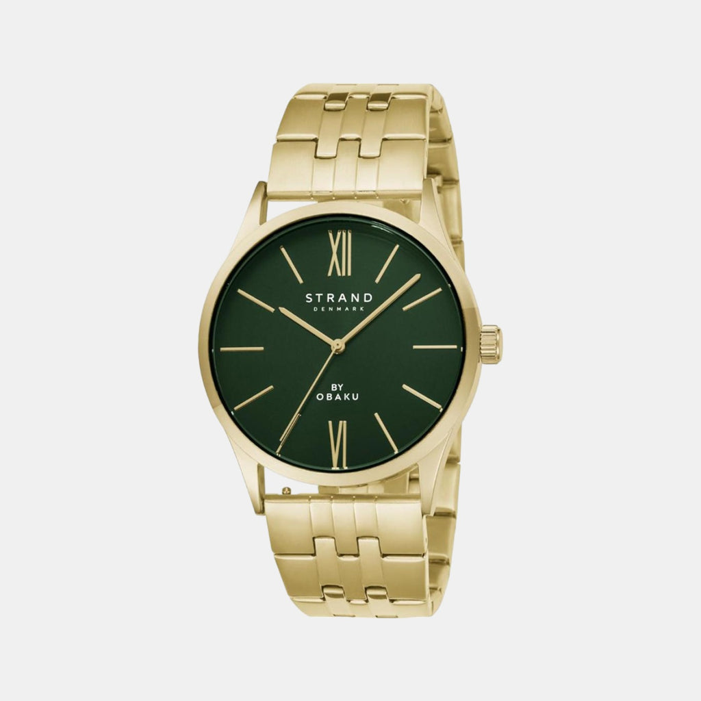 Strand Round Green Analog watch
