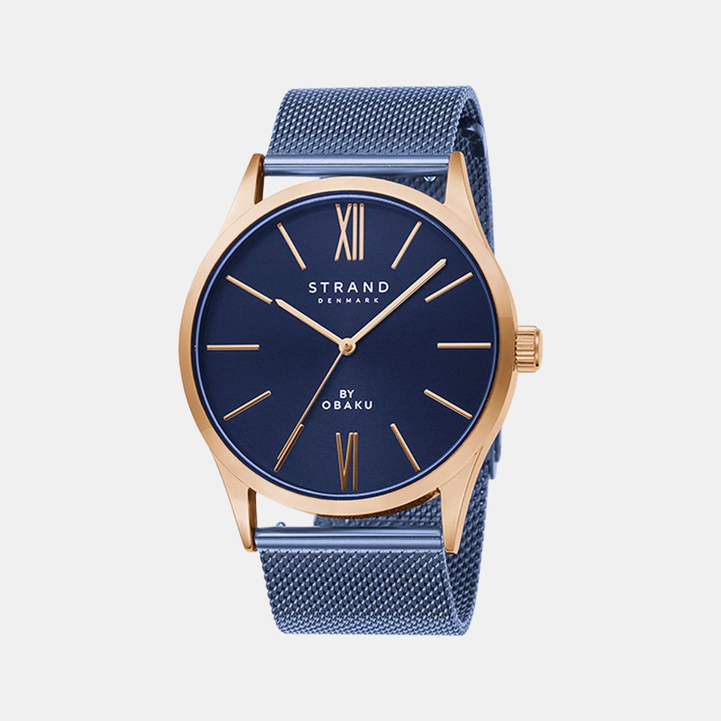 Strand Round Blue Analog watch