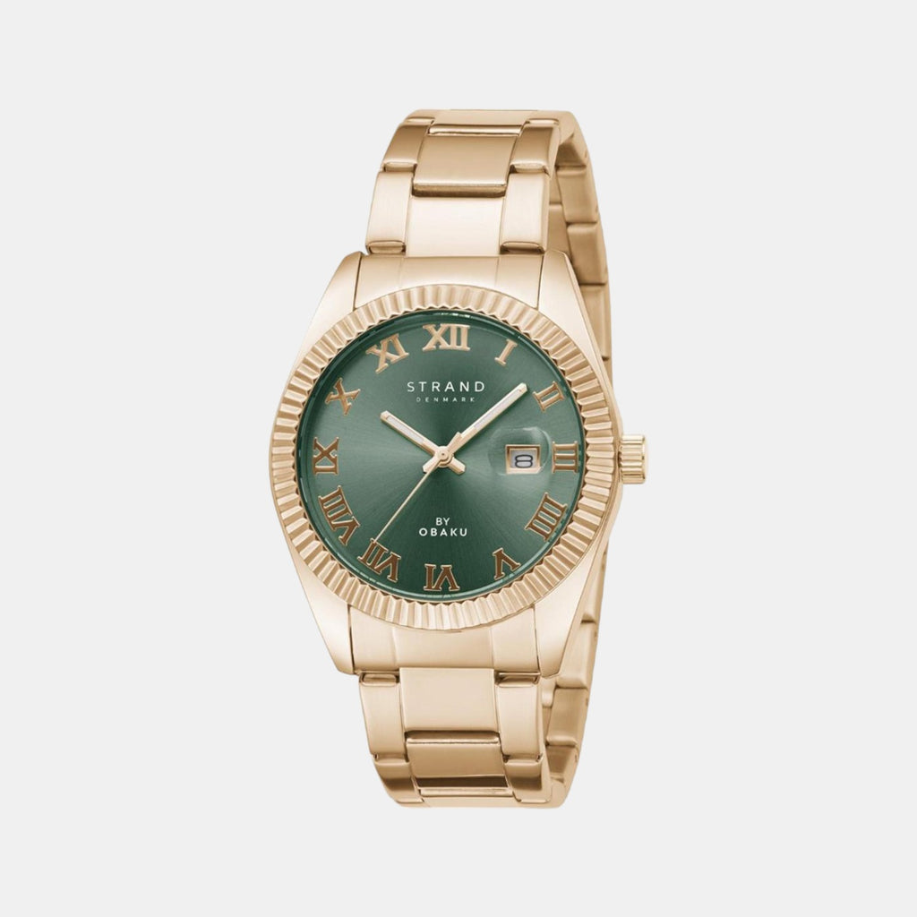 Strand Round Green Analog watch