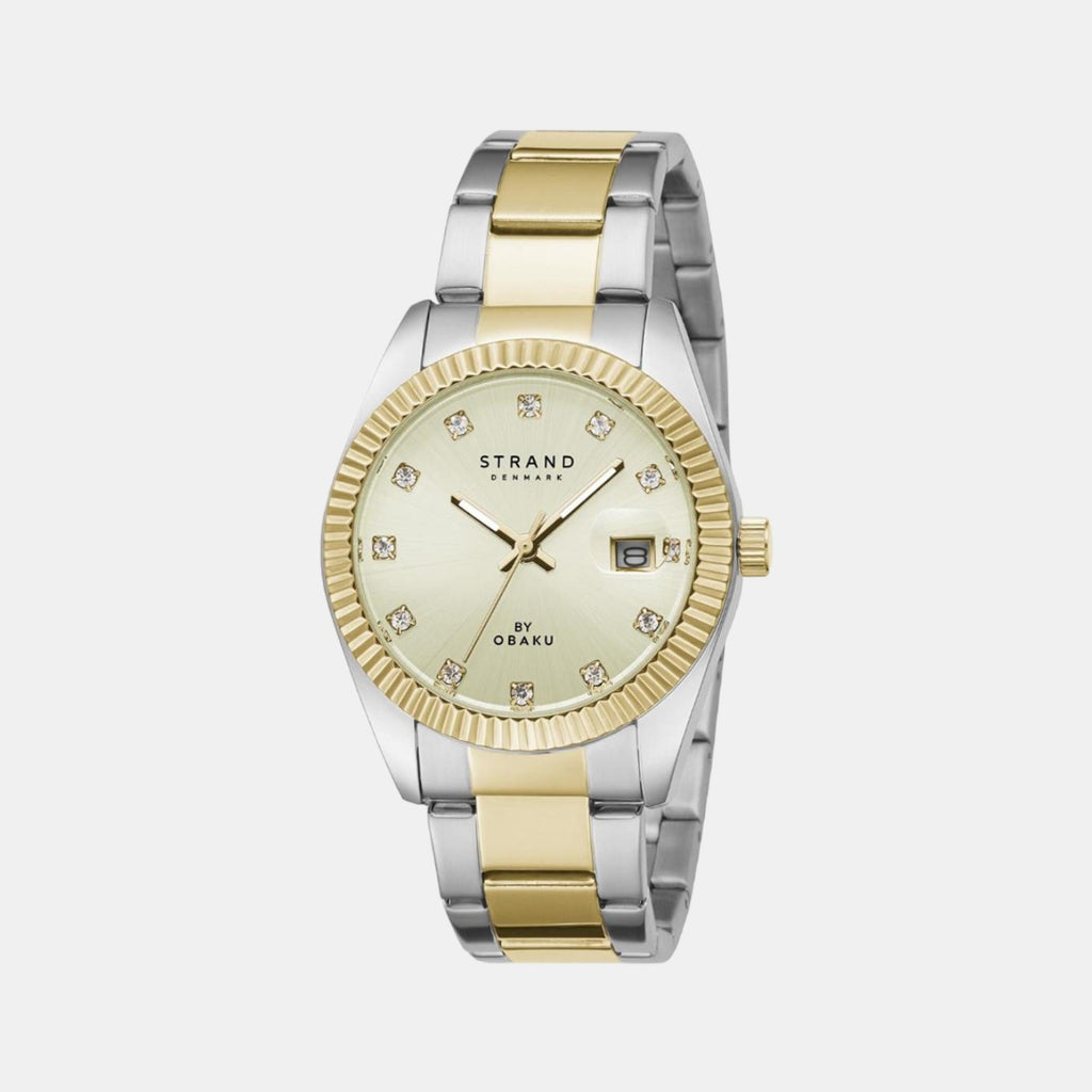 Strand Round Gold Analog watch