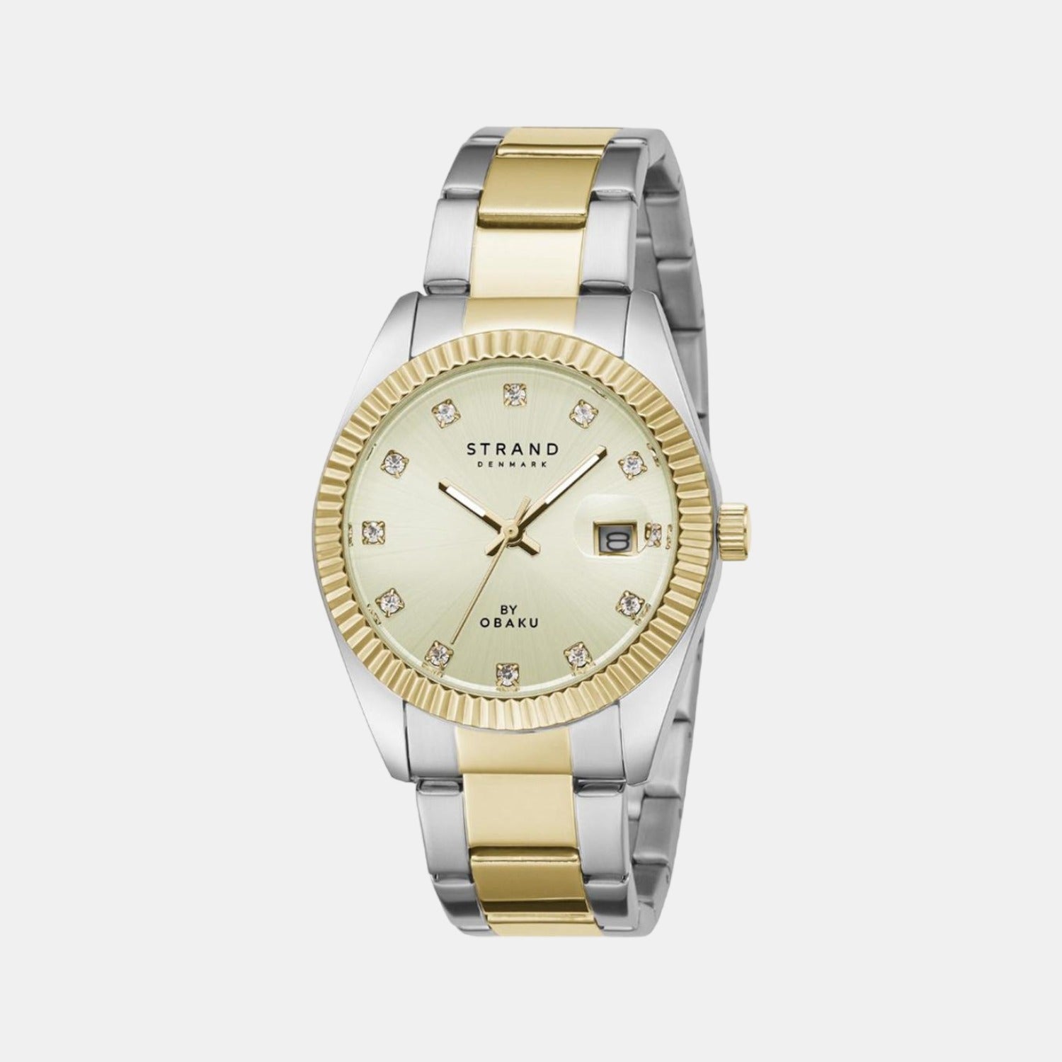 Strand Round Gold Analog watch