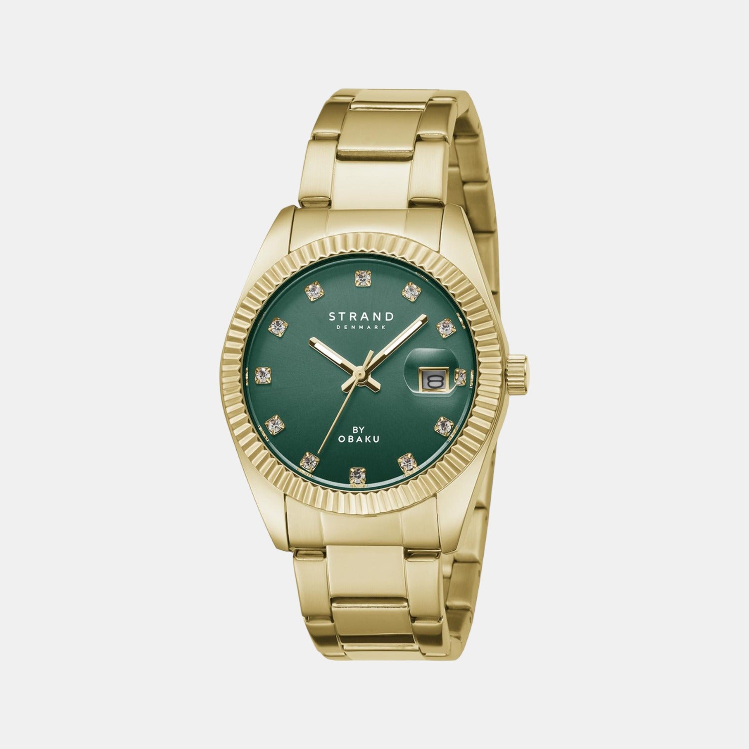 Strand Round Green Analog watch