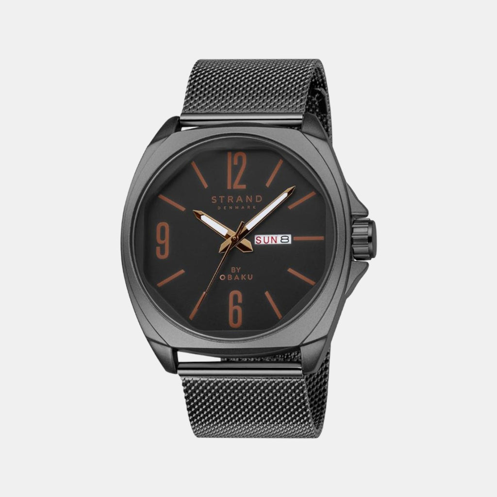 Strand Round Black Analog watch
