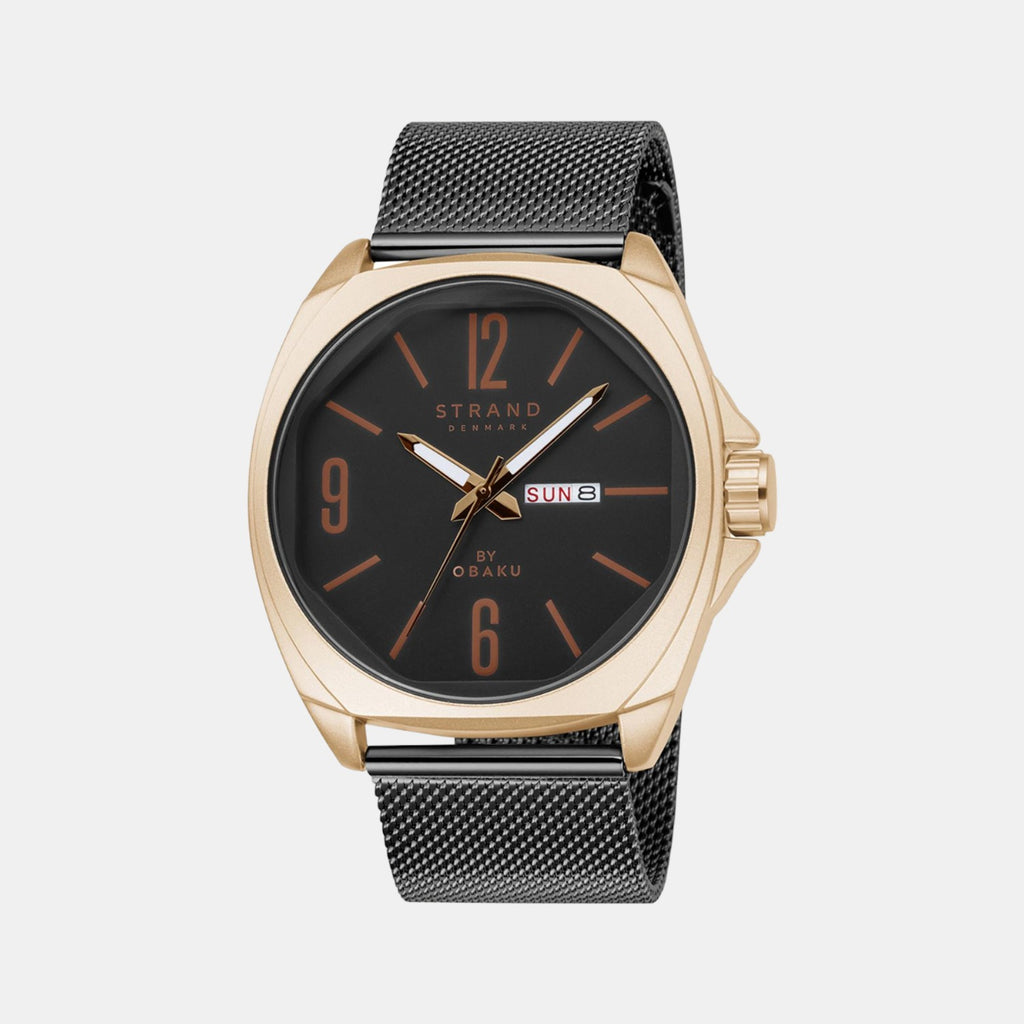 Strand Round Black Analog watch