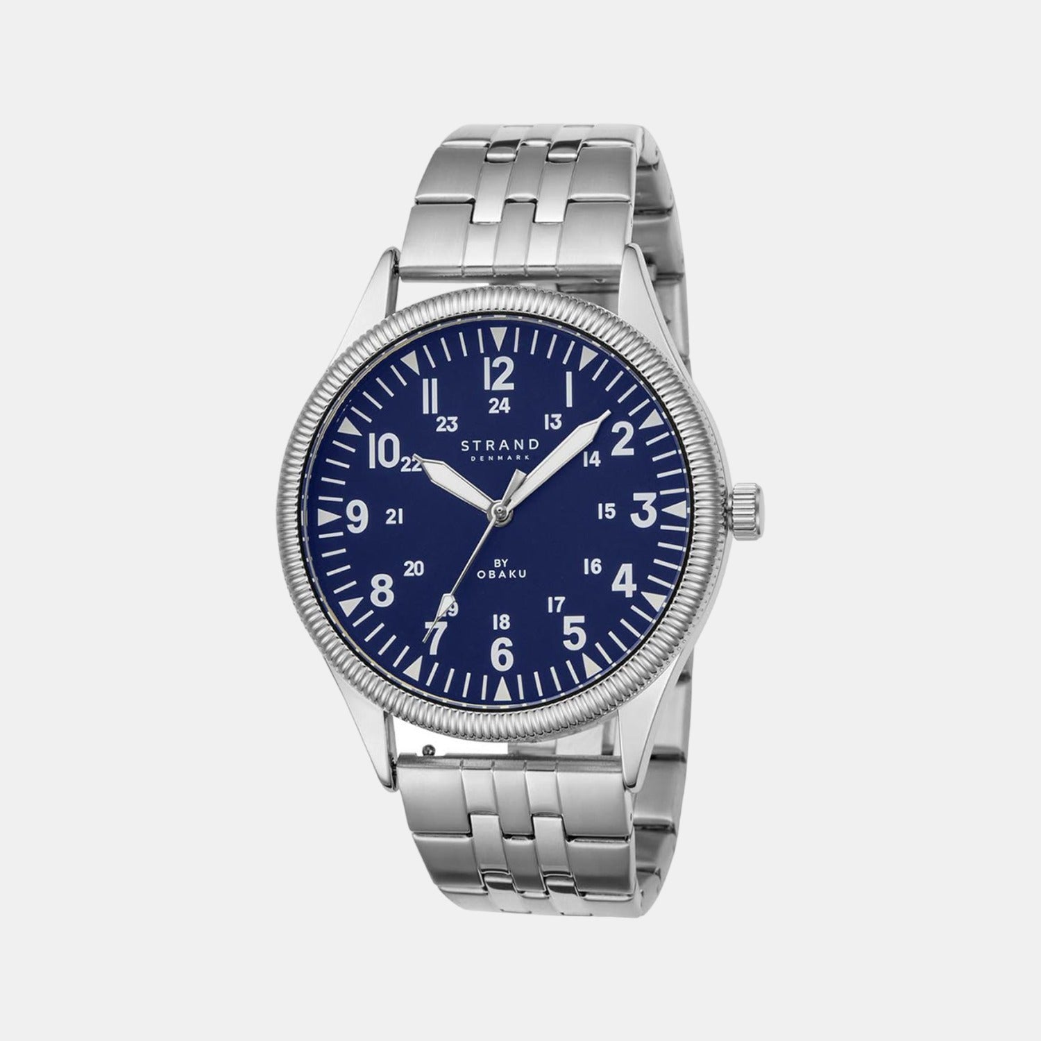 Strand Round Blue Analog watch