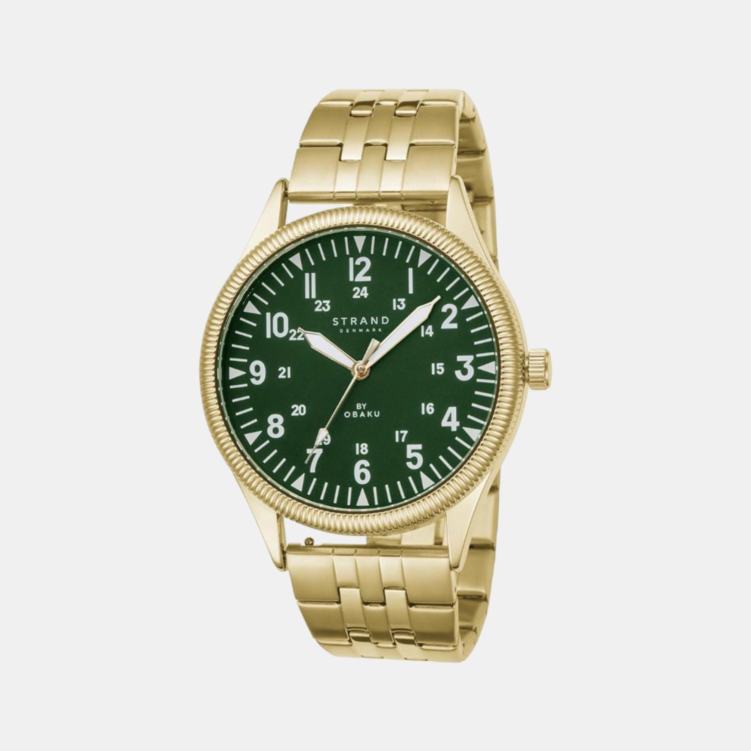 Strand Round Green Analog watch