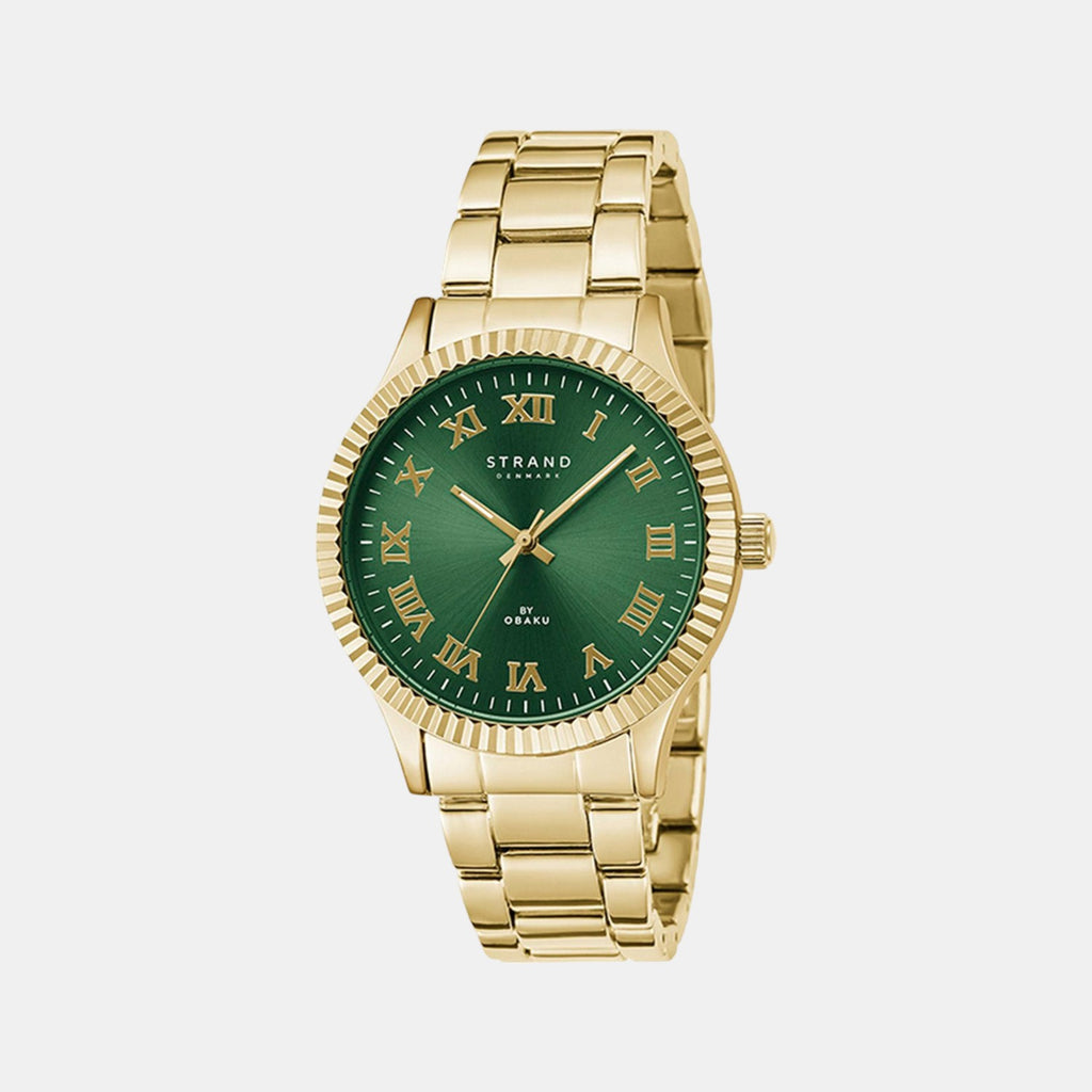 Strand Round Green Analog watch