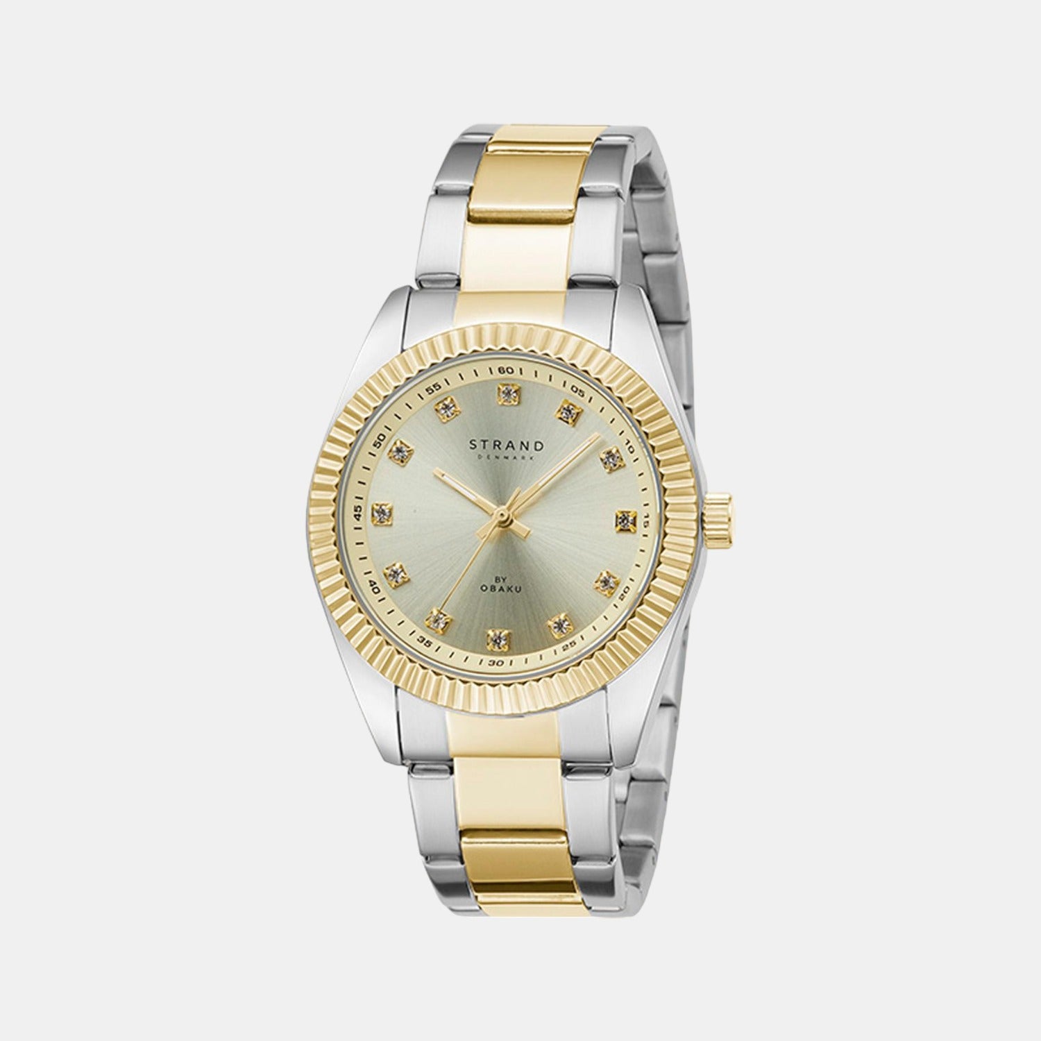 Strand Round Gold Analog watch
