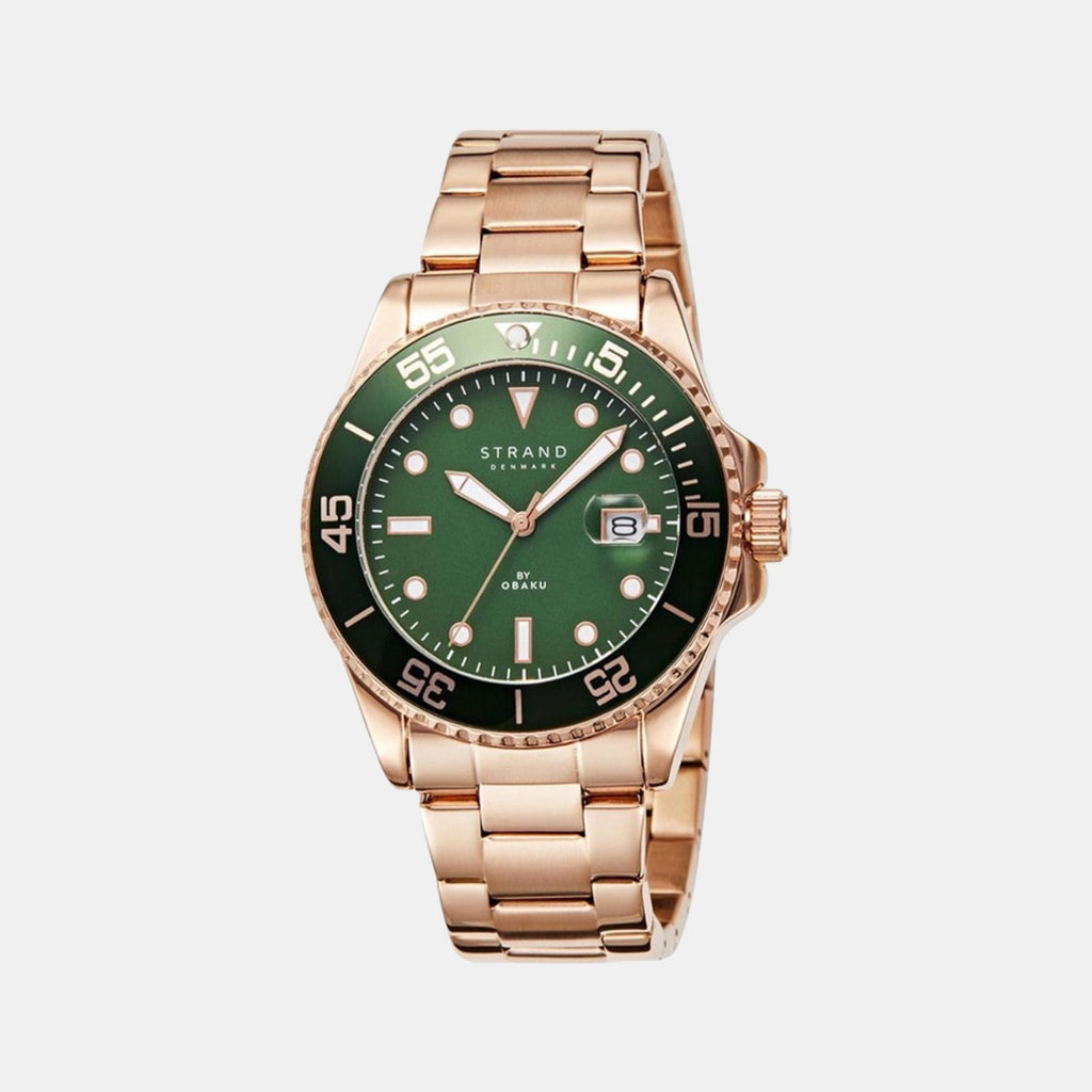 Strand Round Green Analog watch