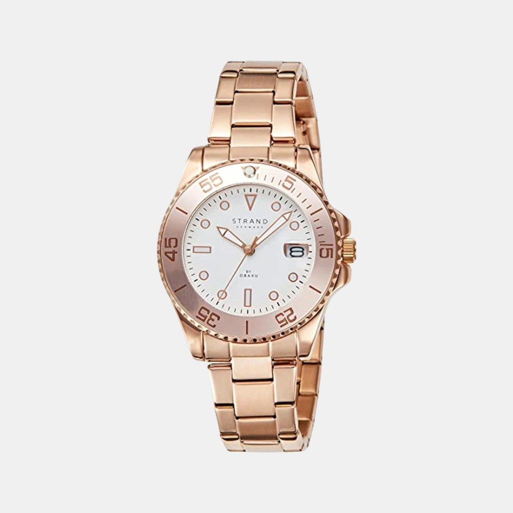 Strand Round White Analog watch