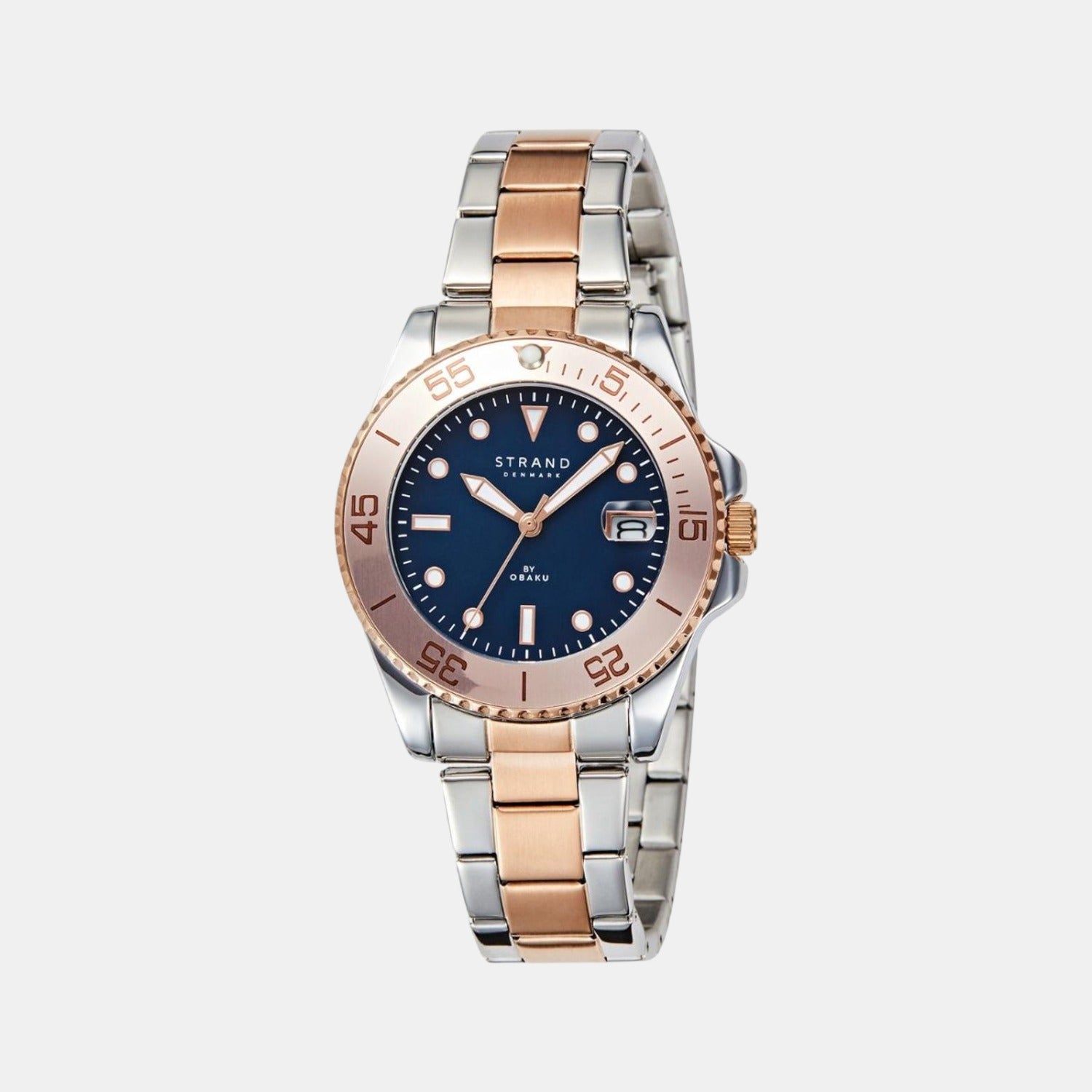 Strand Round Blue Analog watch